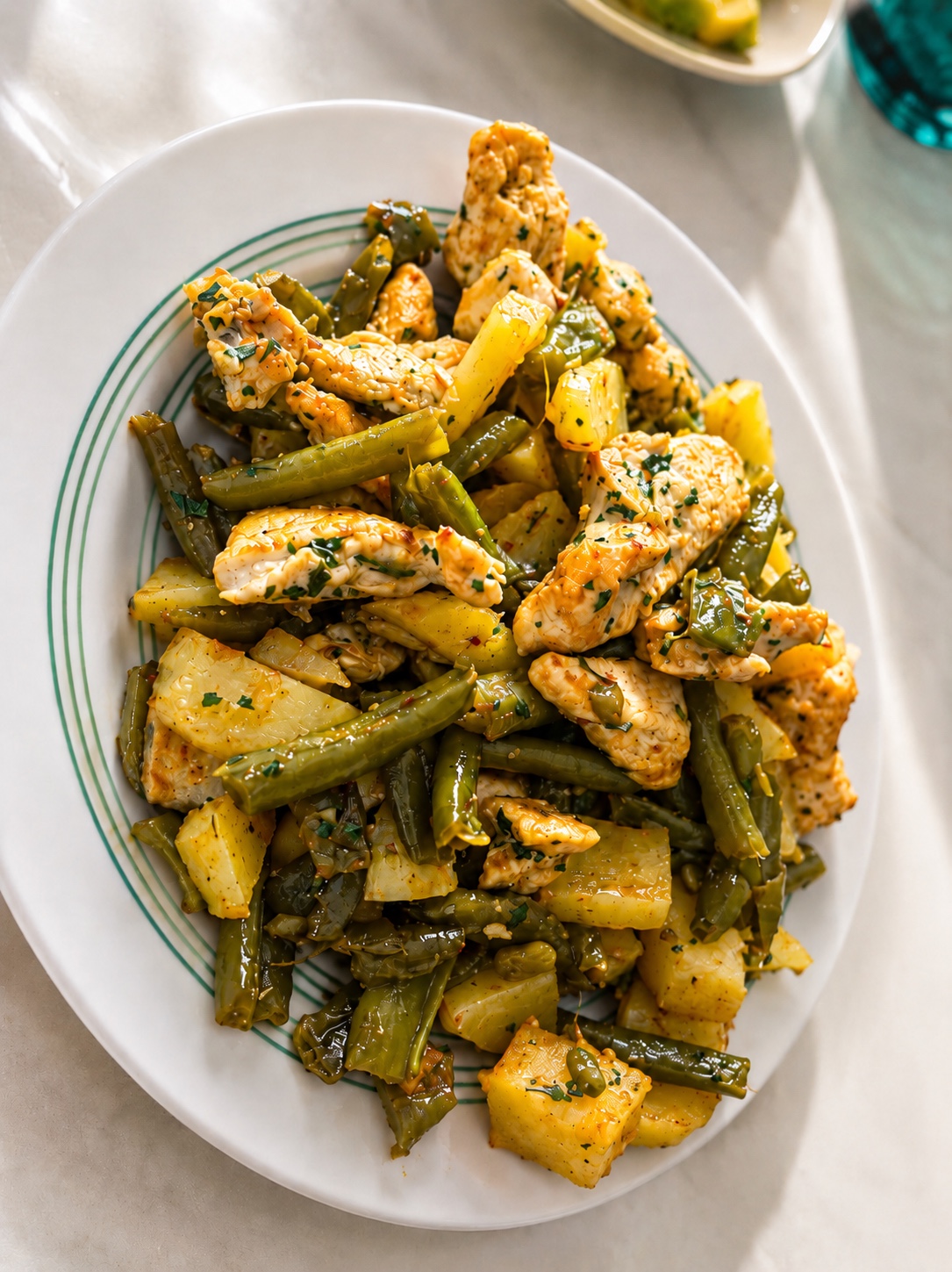 Pollo con verduras salteadas — comida del plan